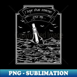 message in a bottle - signature sublimation png file - bold & eye-catching