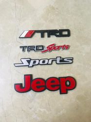 TRD, TRD Sports, Sports And Jeep 4 Piece Emblems