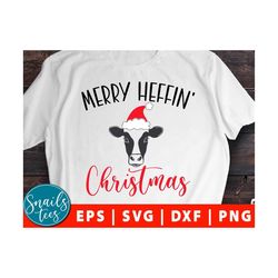 Merry Heffin' Christmas Svg Eps Dxf Png Santa Svg Holidays Svg Funny svg Farmhouse Svg Clip Art Cut File for Cricut Came