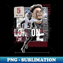 Drake London football Paper Poster Falcons 6 - Premium PNG Sublimation File - Perfect for Creative Projects