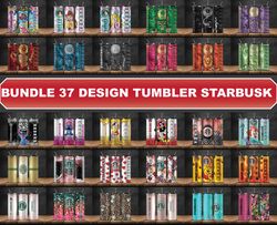 Bundle 37 Design Tumbler Starbuck, Tumbler Bundle Design, Sublimation Tumbler Bundle, 20oz Skinny Tumbler 25