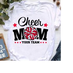Cheer mom SVG, Cheerleader SVG, Football Mom svg, Custom Team, Cheer mom shirt SVG