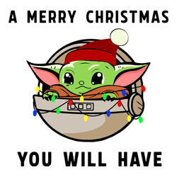 merry christmas baby yoda svg, space character baby inspired christmas transparent, logo christmas svg, instant download