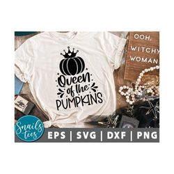 Queen Of The Pumpkins svg Png Dxf Halloween Svg Girly Halloween svg Thanksgiving svg Pumpkin Patch svg Fall cut file cri