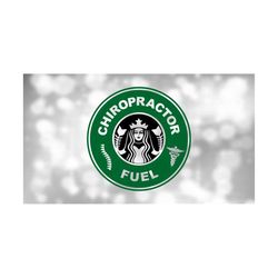 Medical Clipart: Black/Green 'Chiropractor Fuel' with Spine Bones, Caduceus - Logo Spoof Inspired by Coffee Shop - Digital Download SVG/PNG