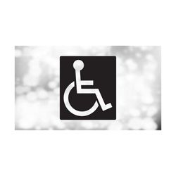 Medical Clipart: Basic Wheelchair / Wheel Chair 'Handicap' Icon Cut Out of Black for Hospitals / Patients - Digital Download svg png dxf pdf