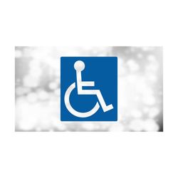 Medical Clipart: Basic Wheelchair / Wheel Chair 'Handicap' Icon Cut Out of Blue for Hospitals / Patients - Digital Download svg png dxf pdf