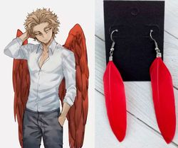 Keigo Takami feather earrings My hero academia anime earrings Red hawks feather earrings BNHA/MHA Cosplay earring Gift