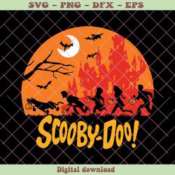 Funny Scooby Doo Moon Halloween SVG Graphic Design File