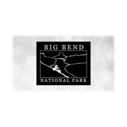 Nature Clipart: Silhouette of Big Bend National Park in Brewster County Texas Cutout of Black Background - Digital Download svg png dxf pdf