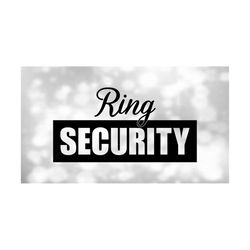 Word Clipart: Script  Style 'Ring' with 'Security' in Thick Bold Capital Letters Cut out of Black Square - Digital Download svg png dxf pdf