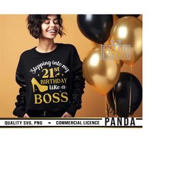 21st Birthday SVG PNG, 21 and Fabulous Svg, Birthday Shirt Svg, Birthday Girl Svg, 21st Svg, Birthday Gift Svg, Cheers to 21 Years Svg