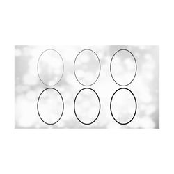 Shape Clipart: Six (6) Black Basic Oval Shape Frames / Borders / Outlines in 6 Different Thicknesses - Digital Download Formats SVG & PNG