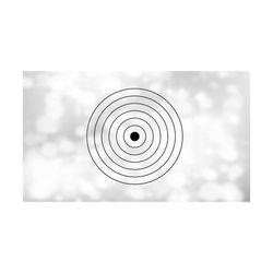 Shape Clipart: Black Isolated Crosshair Target with Black Center, Six Outer Rings for Scope, Shooting, Guns - Digital Download SVG & PNG