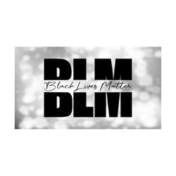 Clipart for Causes: Bold 'BLM' Letters Split with Script Words inside 'Black Lives Matter' for Solidarity/Support - Digital Download SVG/PNG