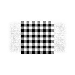 Shape Clipart: Black / White Buffalo Plaid Checks Pattern Background - White Solid with Black Checkered Overlay Digital Download SVG & PNG