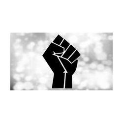 Clipart for Causes: Large Black Power Fist - Black Lives Matter - Black Nationalism Solidarity Support Strength - Digital Download SVG & PNG