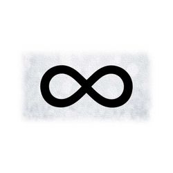 Shape Clipart: Large Simple Easy Black Infinity Symbol / Lemniscate - Eternity, Limitless, Equilibirum, Perfect - Digital Download SVG & PNG