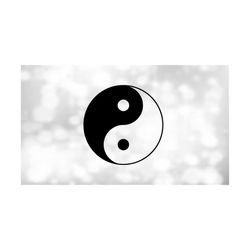 Symbol Clipart: Black/White Yin Yang Round Symbol Shape for Feminine / Masculine - Chinese Philosophy Taoism - Digital Download SVG & PNG