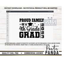 Proud Family of 4th Grade Grad SVG PNG, Fourth Grade Svg, Family Shirt Svg, School Svg, 4th Grade Svg, Back To School Svg, Graduation Svg