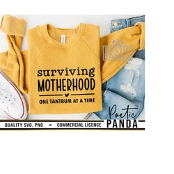 Surviving Motherhood One Tantrum At A time SVG PNG, Best Mom Ever Svg, Mama Svg, Mothers Day Svg, Mom Life Svg, Funny Mom Svg, Mom Svg