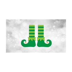 Holiday Clipart: Pair of Two Green Leprechaun Legs/Socks and Shoes with Golf Pom Pom Balls on Toes for St Patrick - Digital Download SVG/PNG