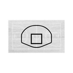 Sports Clipart: Large Black Bold Basketball Back Board without Hoop or Net - Change Color with Your Software - Digital Download SVG & PNG