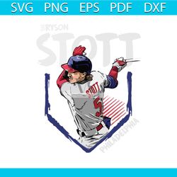 Bryson Stott Philadelphia Baseball SVG Graphic Design File