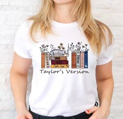 Taylor Swift's Version Music Albums As Books T-Shirt, 2023 Taylor Swiftie Concert Tee, Tour Merch Tee for Fans, The Era