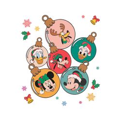 Vintage Disney Ornament Mickey And Friends SVG Download