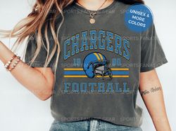 Los Angeles Chargers Comfort Colors Shirt, Trendy Vintage Retro Style NFL Unisex Football Tshirt