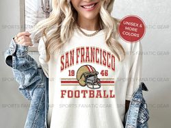 San Francisco 49ers Comfort Colors Shirt, Vintage Retro Style Football Tshirt