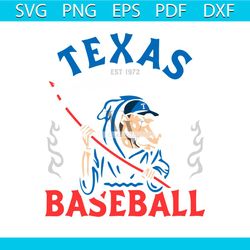 Retro Texas Ranger Reaper Baseball SVG Graphic Design File
