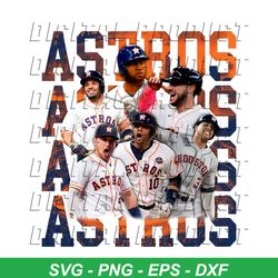 Houston Astros ALCS Baseball Players PNG Sublimation File