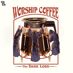 Worship Coffee Halloween PNG
