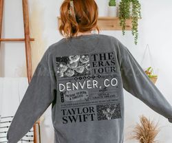 Denver, CO Night 1 Comfort Colors Shirt, Surprise Songs, Picture to Burn & Timeless, Eras Tour Concert 2023, Taylor Swif