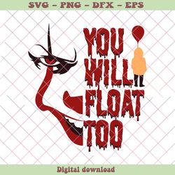 Horror Clown You Will Float Too SVG Graphic Design File