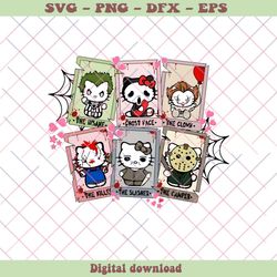 Hello Kitty Cats Horror Halloween Layered SVG File For Cricut
