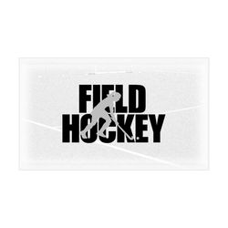 Sports Clipart: Black Words Field Hockey with Gray Female Silhouette with Stick Overlay - Players / Teams - Digital Download svg pnd dxf pdf