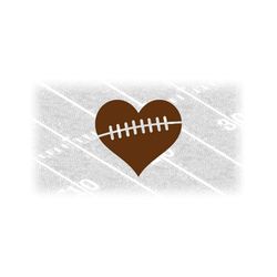 Sports Clipart: Simple Easy Brown Solid Heart Silhouette with Laces Cutout for Players, Teams, Coaches, Parents - Digital Download SVG & PNG