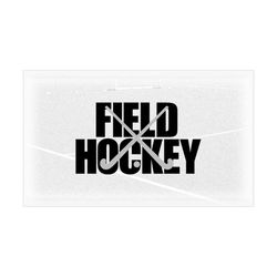 Sports Clipart: Black Words Field Hockey with Gray Overlay of Crossed Sticks and Ball - Players / Teams - Digital Download svg pnd dxf pdf