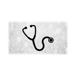 Medical Clipart: Simple Easy Black Stethoscope Silhouette for Doctors, Nurses, Surgeons Hospitals, and More  - Digital Download SVG & PNG