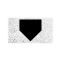 sports clipart: black softball or baseball 'home plate' or 'base' to scale for players coaches parents - digital download svg png dxf pdf
