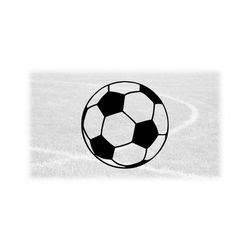 Sports Clipart: Black Hand Drawn or Doodle Soccer Ball - Bold, Easy Weed - for Players, Teams, Coaches, Parents - Digital Download SVG & PNG