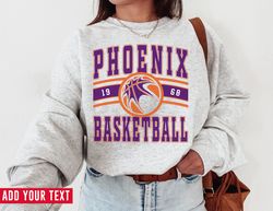 Vintage Phoenix Basketball Sweatshirt T-Shirt, Phoenix Sun Sweater, Suns T-Shirt, Vintage Basketball Fan Shirt, Retro Ph