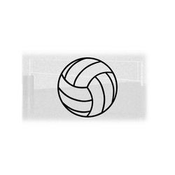 Sports Clipart: Simple Bold Black Volleyball Outline for Players, Hitters, Teams, Coaches, Parents - Digital Download svg png dxf pdf