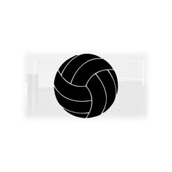 Sports Clipart: Solid Round Black Volleyball for Players, Setters, Hitters, Liberos, Teams, Coaches, Parents - Digital Download SVG & PNG