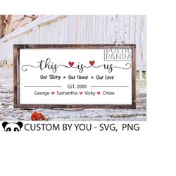 Personalized Family craft tile SVG, Family sayings Cricut file, Quote Wall Art svg, Family vinyl wall decal svg, Farmhouse sign svg,