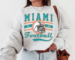 Vintage Miami Football Crewneck Sweatshirt T-Shirt, Dolphins Sweatshirt