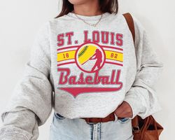 Vintage St Louis Cardinal Crewneck Sweatshirt T-Shirt, Cardinals EST 1882 Sweatshirt, St Louis Baseball Game Day , Retro